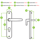 Avocet Pioneer Plus 92PZ Door Handle (215mm) - Gold