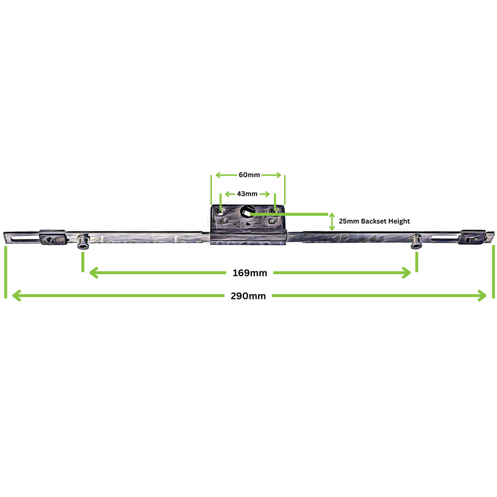 Maco Offset Espag UPVC and Timber Window Lock Mechanism Rod - LENGTH ...