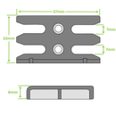 Avocet WMS Universal Espag Mushroom uPVC Window Keep ERKUNIM