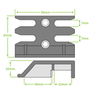 Avocet WMS Espag Mushroom uPVC Window Keep ERK043MA