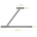 uPVC Door Restrictor Arm Stay - 90 Degrees Hold Open