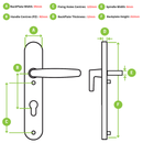 uPVC Door Handle (Small Back Plate 122mm) - Brushed Steel