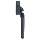 uPVC Window Handle Universal Inline Espag Handle Black - SPINDLE LENGTH: 20mm
