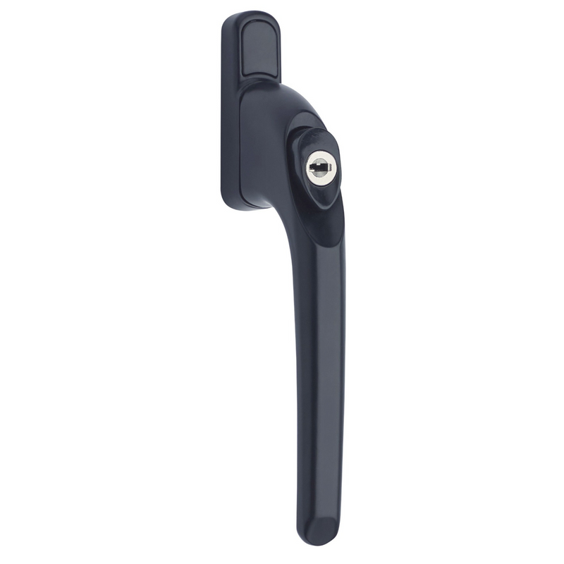 uPVC Window Handle Universal Inline Espag Handle Black - SPINDLE LENGTH: 30mm