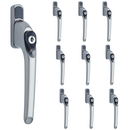 uPVC Window Handle Universal Inline Espag Handle Brushed Steel (Box of 10)