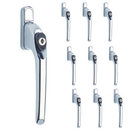 uPVC Window Handle Universal Inline Espag Handle Chrome (Box of 10)