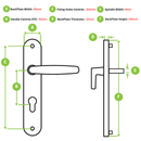 uPVC Door Handle (Long Back Plate 210mm) - Anthracite Grey