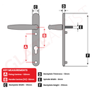 uPVC Door Handle (Small Back Plate 122mm) - Champagne Gold