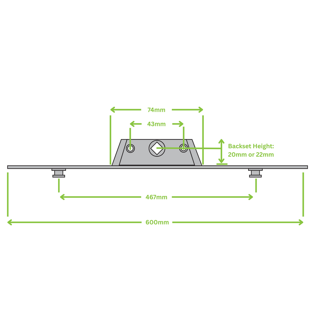 Maco Inline Espag UPVC Window Lock Mechanism Rod - LENGTH: 600mm ...