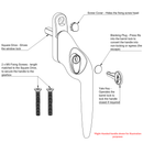 Yale uPVC Window Handle Cranked - Chrome
