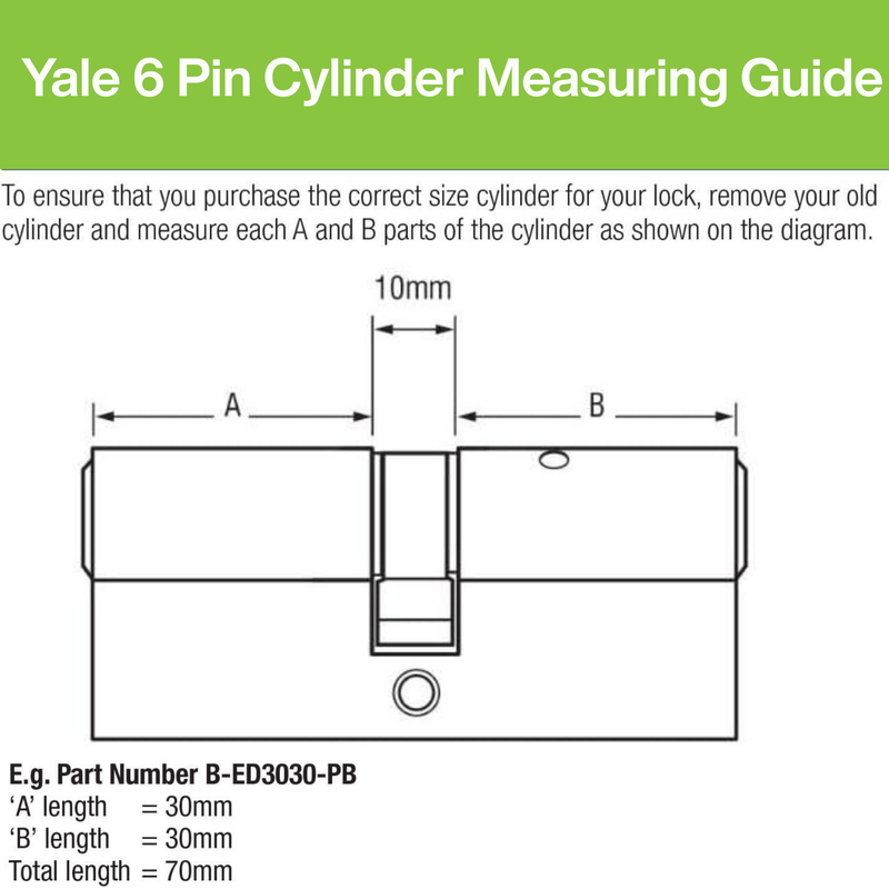 Yale Standard Euro Double Cylinder (Polished Brass)
