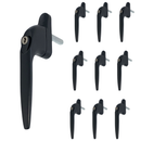 Yale uPVC Window Handle Universal Inline Espag Handle Black (Box of 10)
