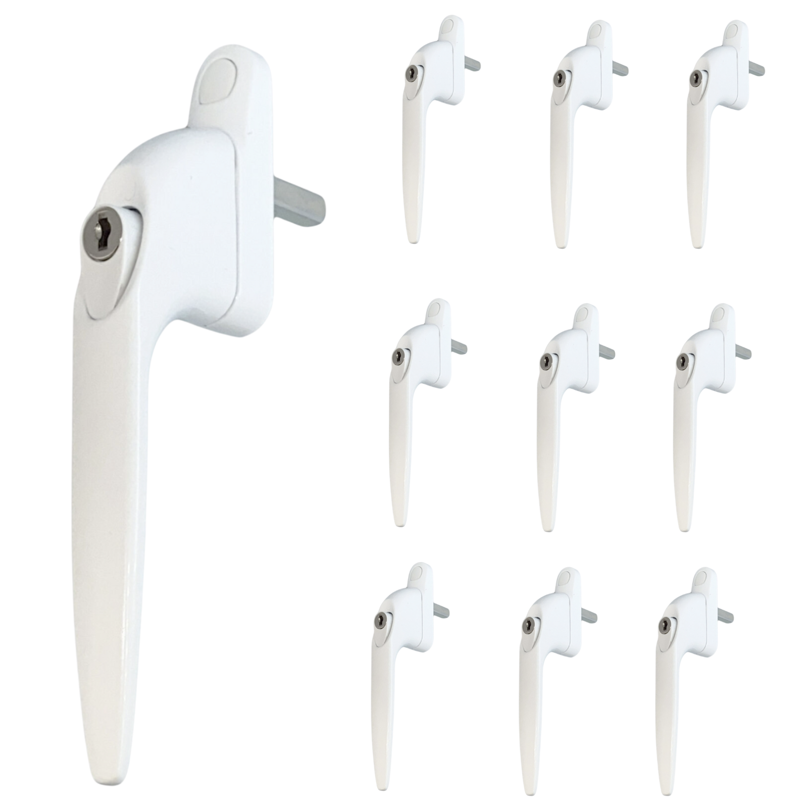 Yale uPVC Window Handle Universal Inline Espag Handle White (Box of 10 ...