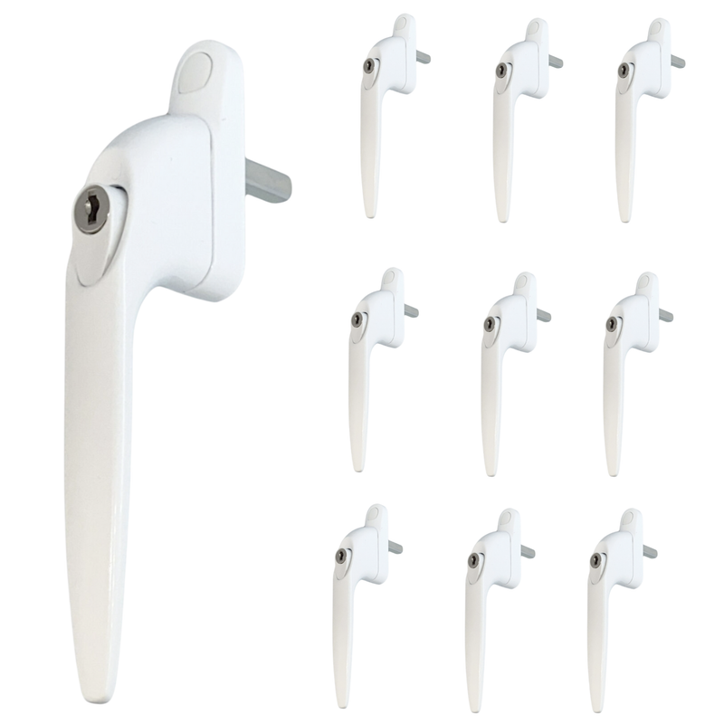 Yale uPVC Window Handle Universal Inline Espag Handle White (Box of 10 ...