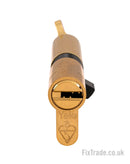 Yale Superior 1* Thumb Turn Cylinder (Polished Brass)