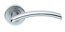 Serozzetta Tres Lever On Rose Door Handles Satin Chrome