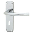 Serozzetta Dos Door Handles Lock Polished Chrome