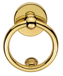 Victorian Ring Door Knocker Polished Brass