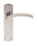 Serozzetta Tres Door Handles Latch Satin Chrome