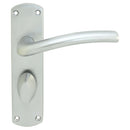 Serozzetta Cuatro Door Handles Bathroom Satin Chrome