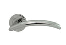 Serozzetta Tres Lever On Rose Door Handles Polished Chrome