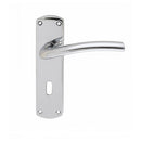 Serozzetta Cuatro Door Handles Lock Polished Chrome