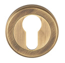 Serozzetta Escutcheon - Euro Profile Antique Brass