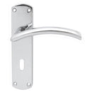 Serozzetta Tres Door Handles Lock Polished Chrome
