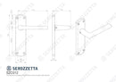 Serozzetta Uno Door Handles Latch Satin Chrome