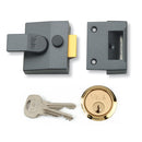 Yale Deadlocking Nightlatch Gun Metal Narrow
