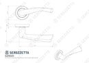 Serozzetta Venti Lever On Round Rose Satin Nickel
