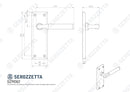 Serozzetta Sessanta Door Handles Latch Polished / Satin Nickel