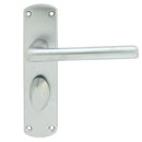 Serozzetta Uno Door Handles Bathroom Satin Chrome