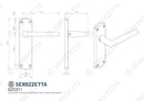 Serozzetta Uno Door Handles Lock Satin Chrome
