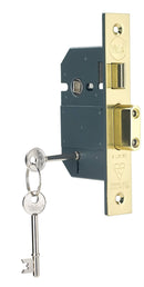 Yale BS 5 Lever Mortice Sashlock 76mm Polished Brass