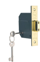 Yale BS 5 Lever Mortice Deadlock 64mm Polished Brass