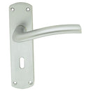 Serozzetta Cuatro Door Handles Lock Satin Chrome